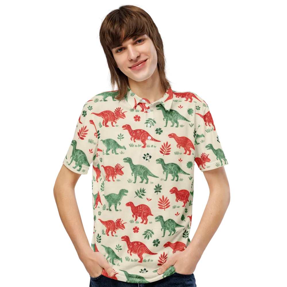 Fern And Fossil on Men's Slim Fit Polo Shirt — Front