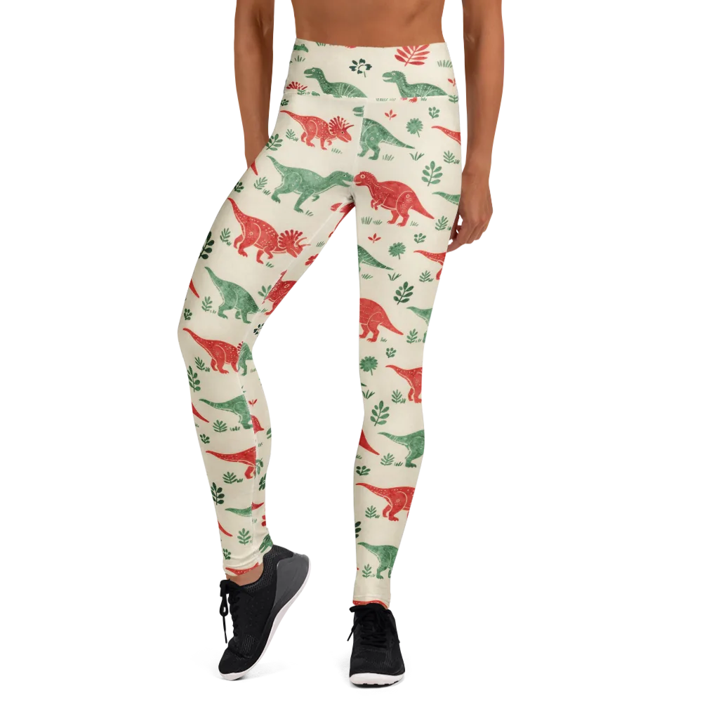 Fern And Fossil on Yoga Leggings — Front