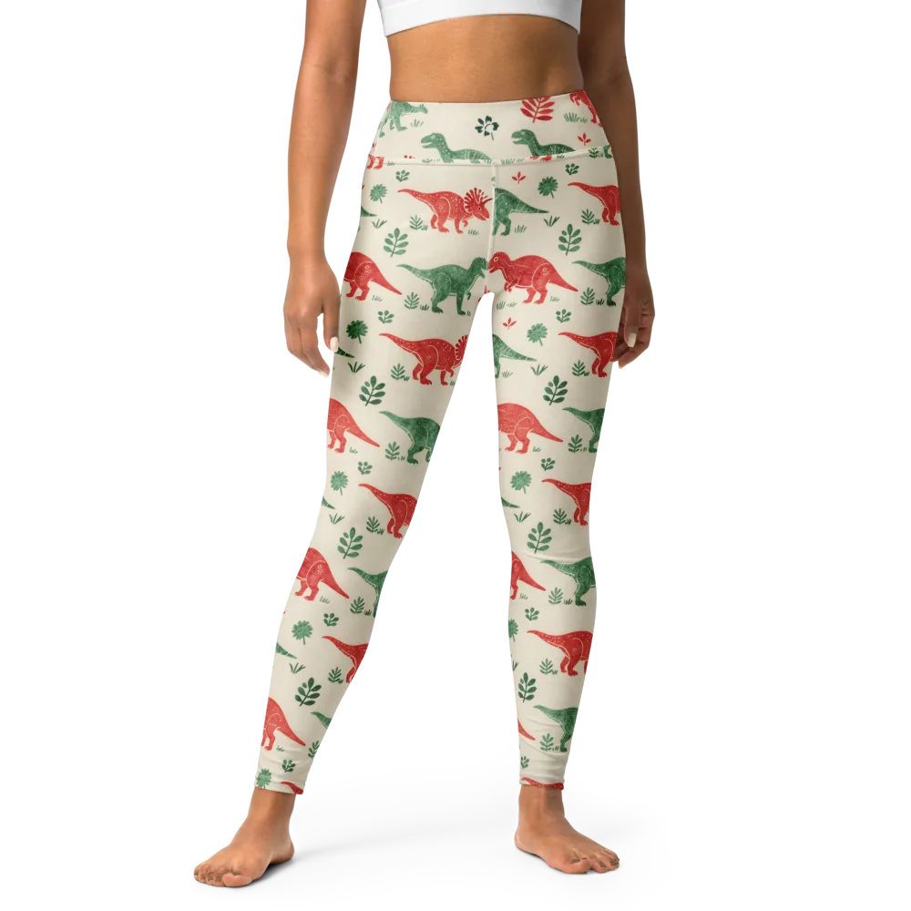 Fern And Fossil on Yoga Leggings — Front