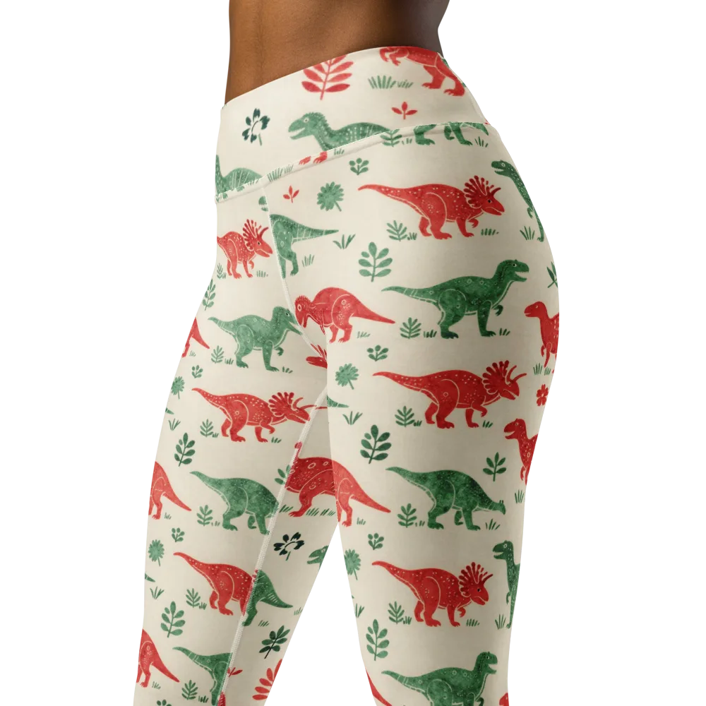 Fern And Fossil on Yoga Leggings — Left Front