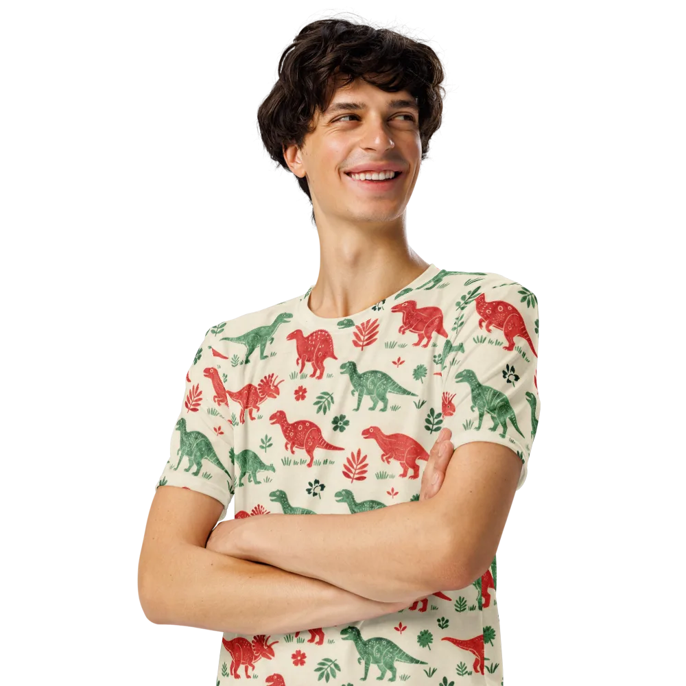 Fern And Fossil on Men's Crew Neck T-Shirt — Left Front