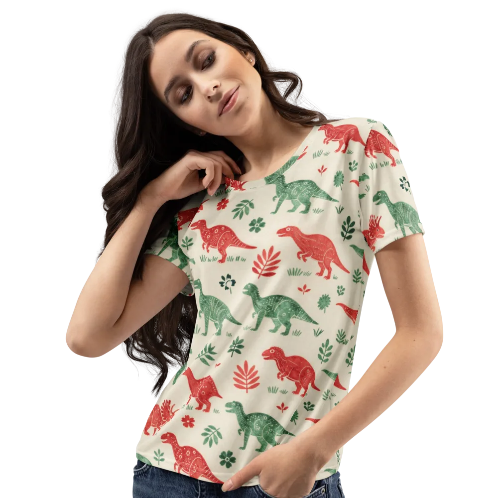 Fern And Fossil on Women's Crew Neck T-Shirt — Left Front