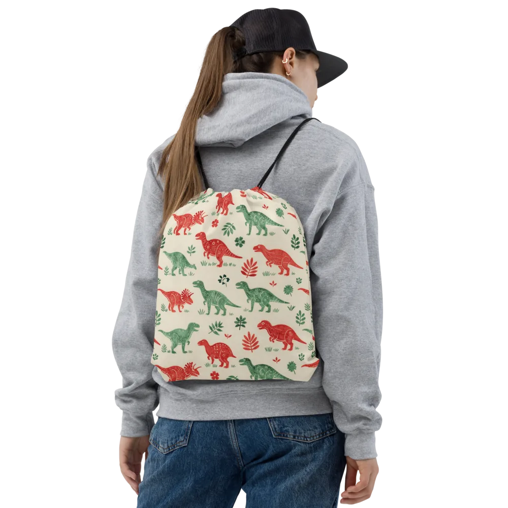 Fern And Fossil on Drawstring Bag — Front