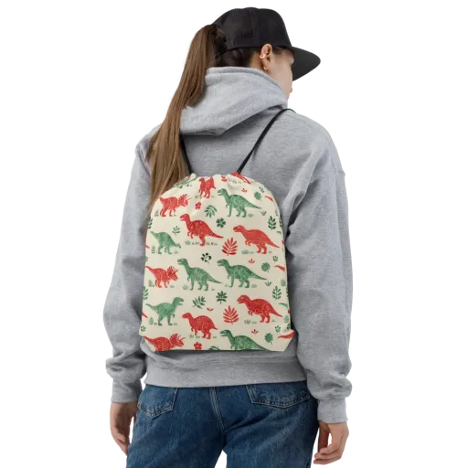 Fern And Fossil on a Drawstring Bag