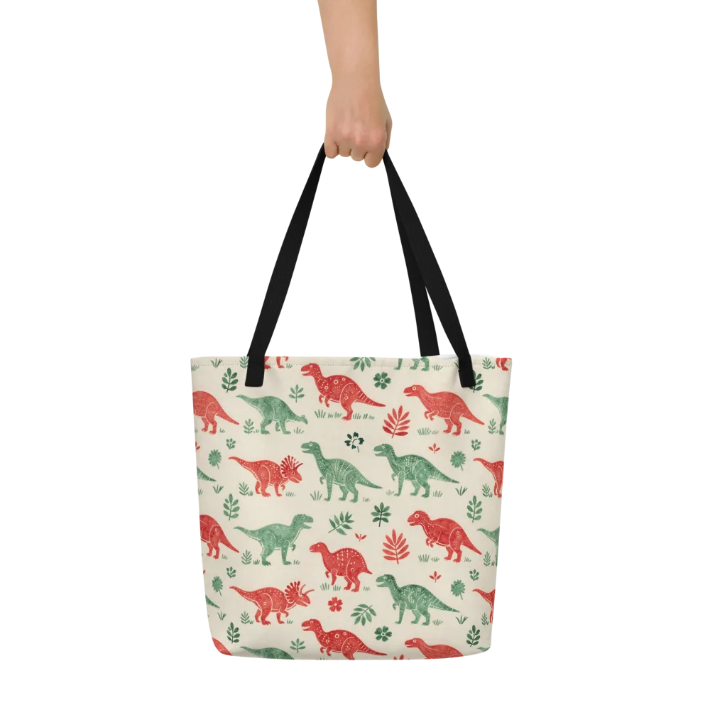 Fern And Fossil on Large Tote Bag W/ Pocket — Front