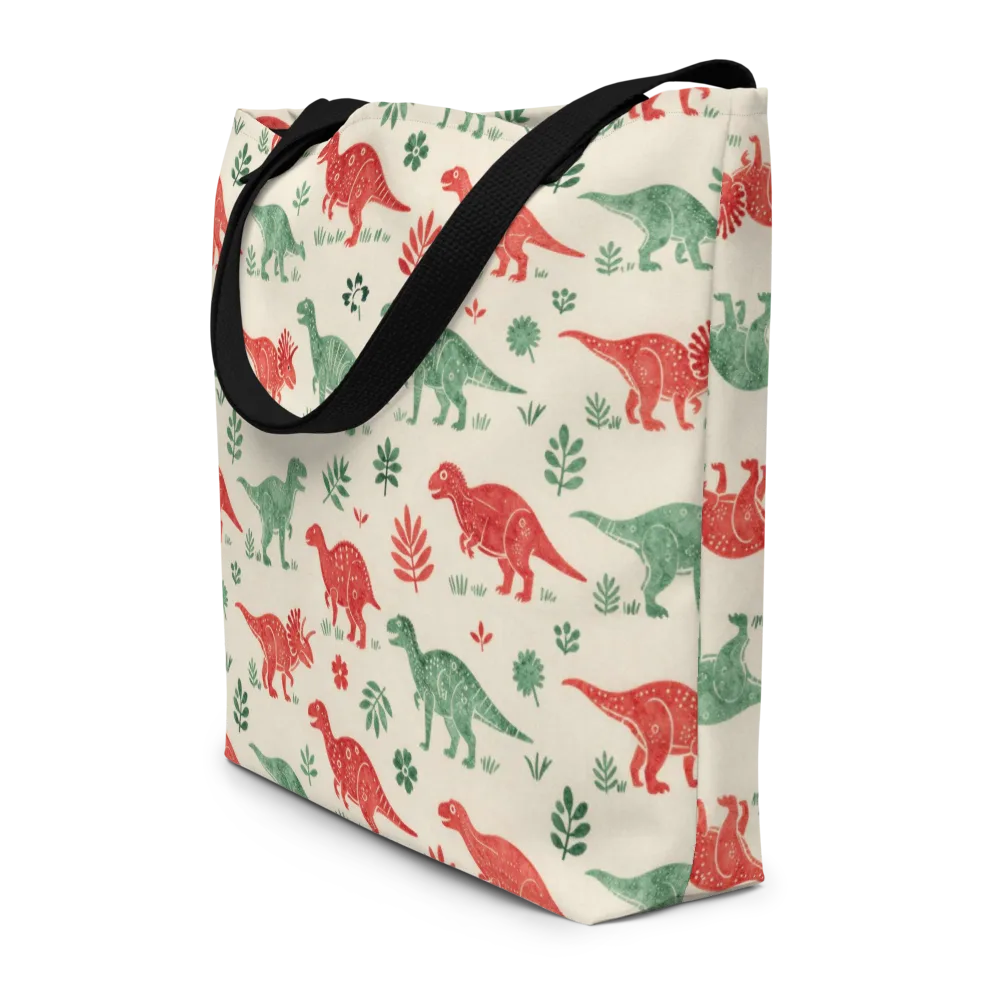 Fern And Fossil on Large Tote Bag W/ Pocket — Front