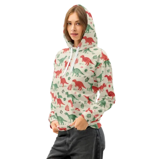Fern And Fossil on a Cotton Hoodie