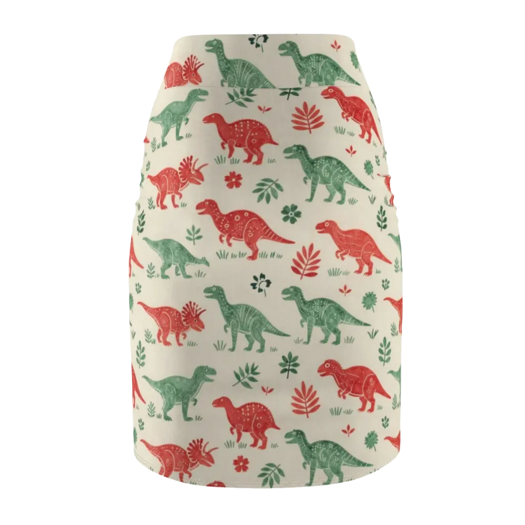 Fern And Fossil on Pencil Skirt — Back