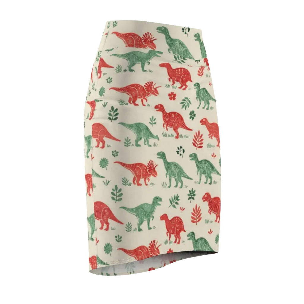 Fern And Fossil on Pencil Skirt — Front Side