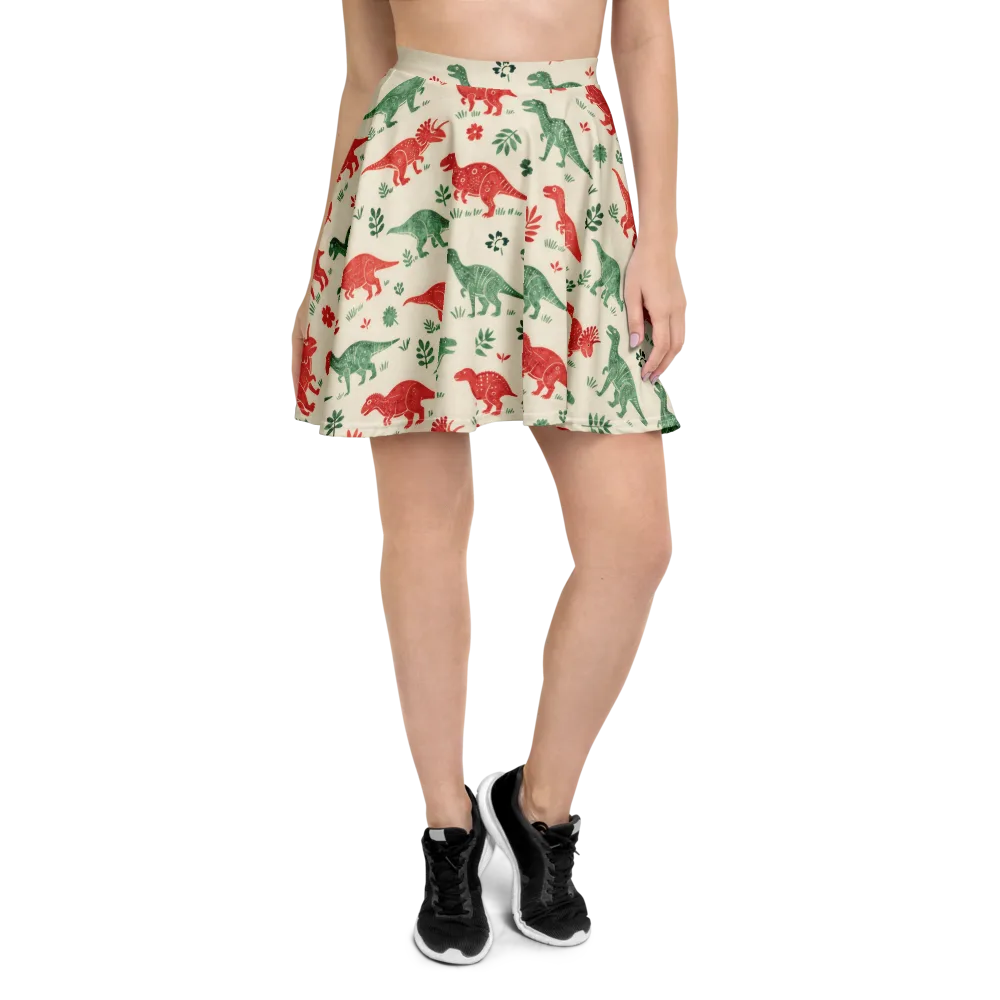 Fern And Fossil on Skater Skirt — Front