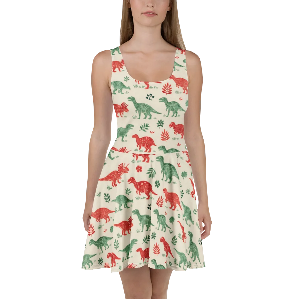 Fern And Fossil on Skater Dress — Front