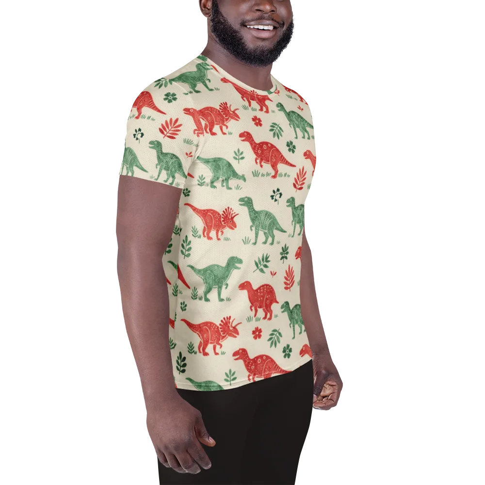 Fern And Fossil on Men's Athletic T-Shirt — Right
