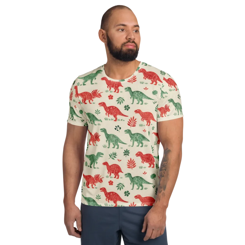 Fern And Fossil on Men's Athletic T-Shirt — Front