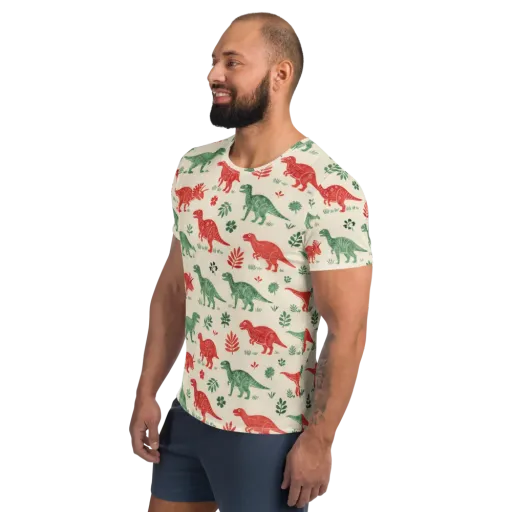 Fern And Fossil on a Men's Athletic T-Shirt