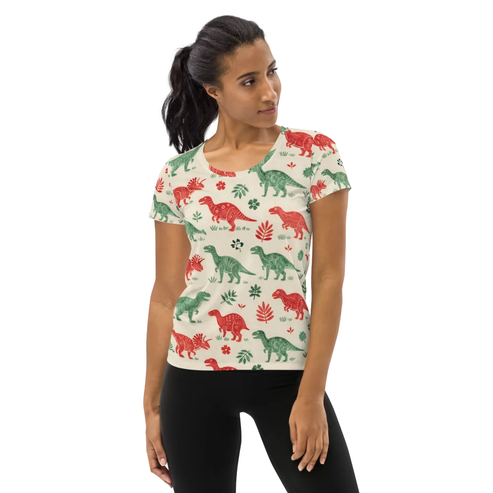 Fern And Fossil on Women's Athletic T-Shirt — Front