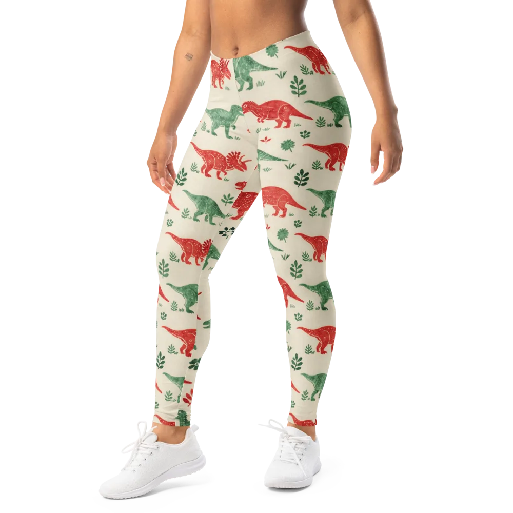 Fern And Fossil on Leggings — Left Front