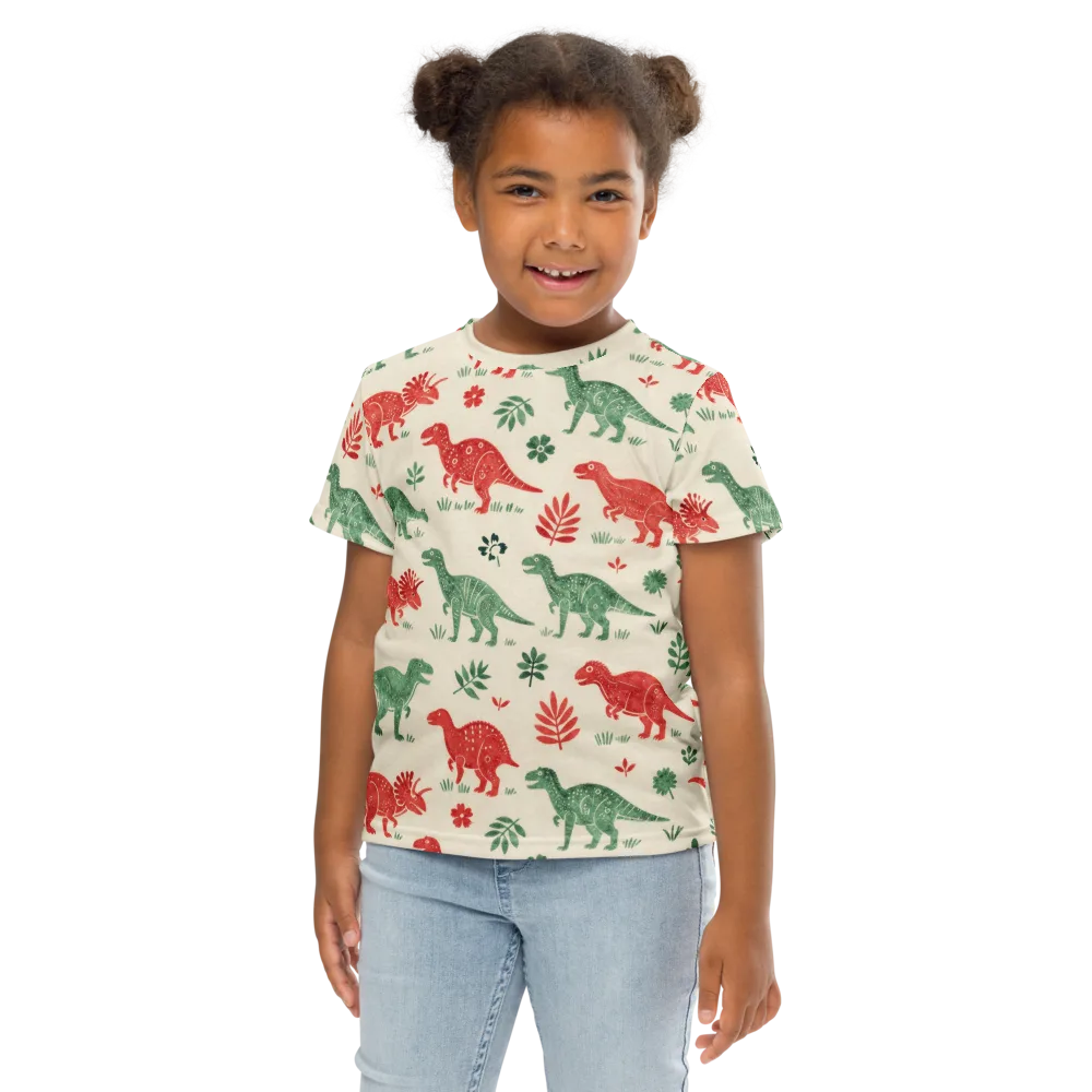 Fern And Fossil on Kids Crew Neck T-Shirt — Front