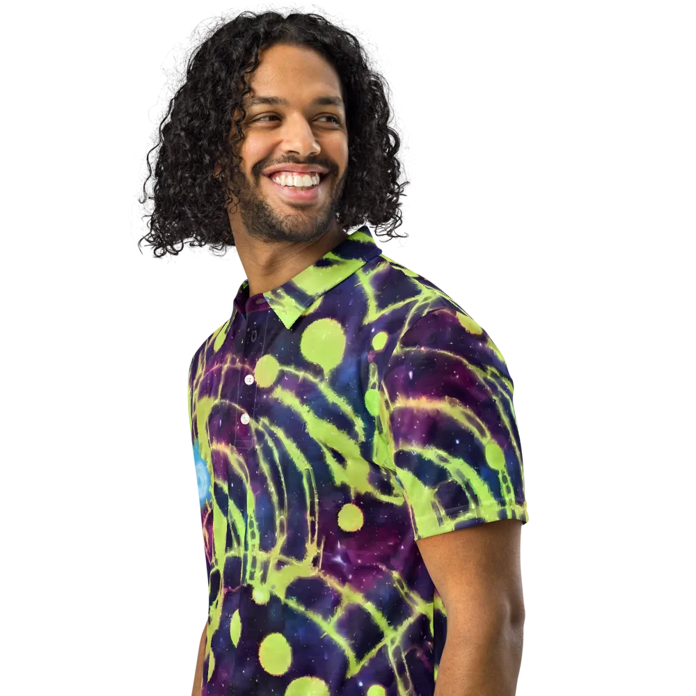 Douglas Dreams on Men's Slim Fit Polo Shirt — Left Front