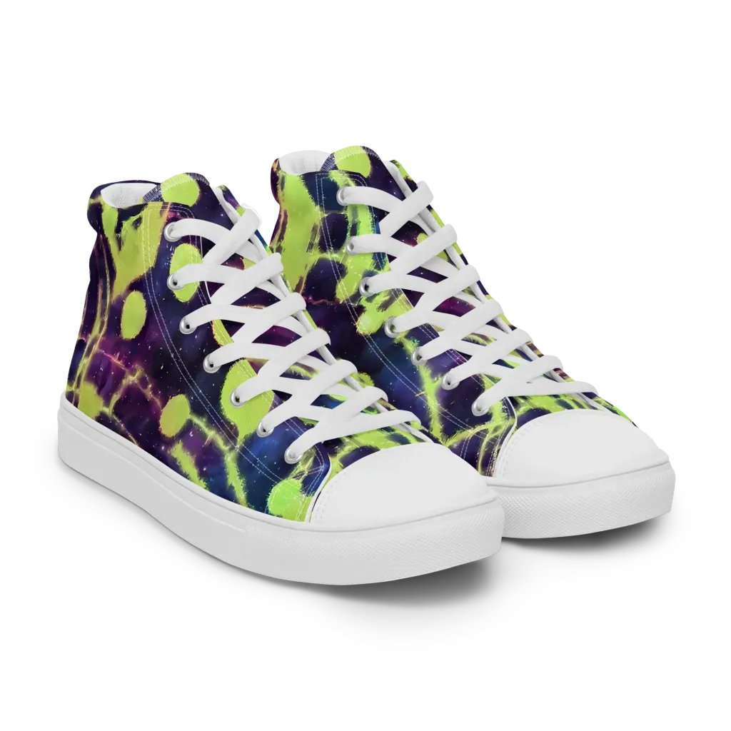 Douglas Dreams on Men's High Top Canvas Shoes — Right Front