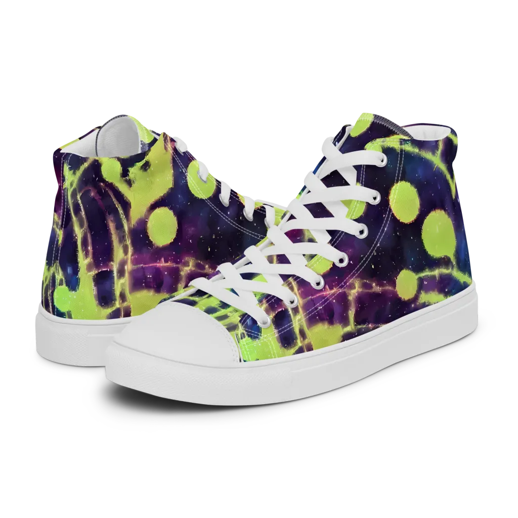 Douglas Dreams on Men's High Top Canvas Shoes — Left