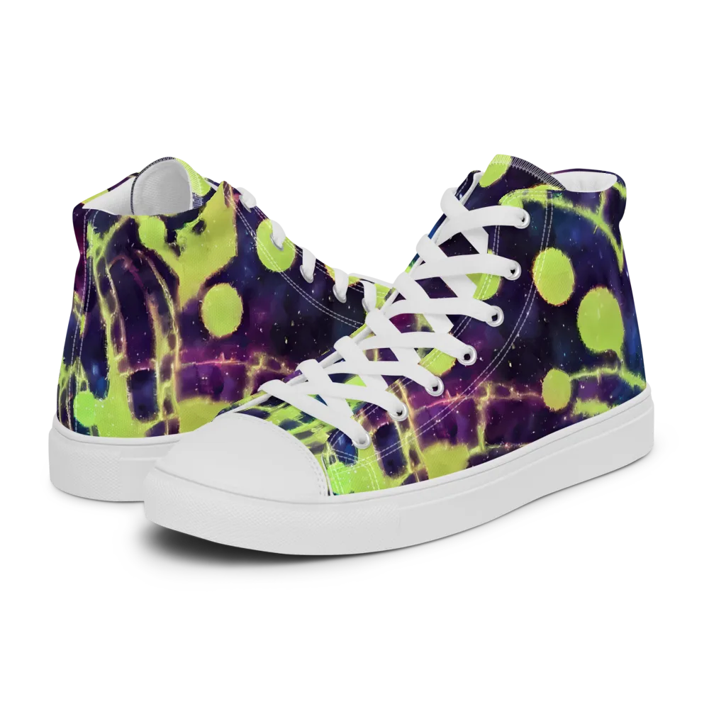 Douglas Dreams on Women's High Top Canvas Shoes — Left