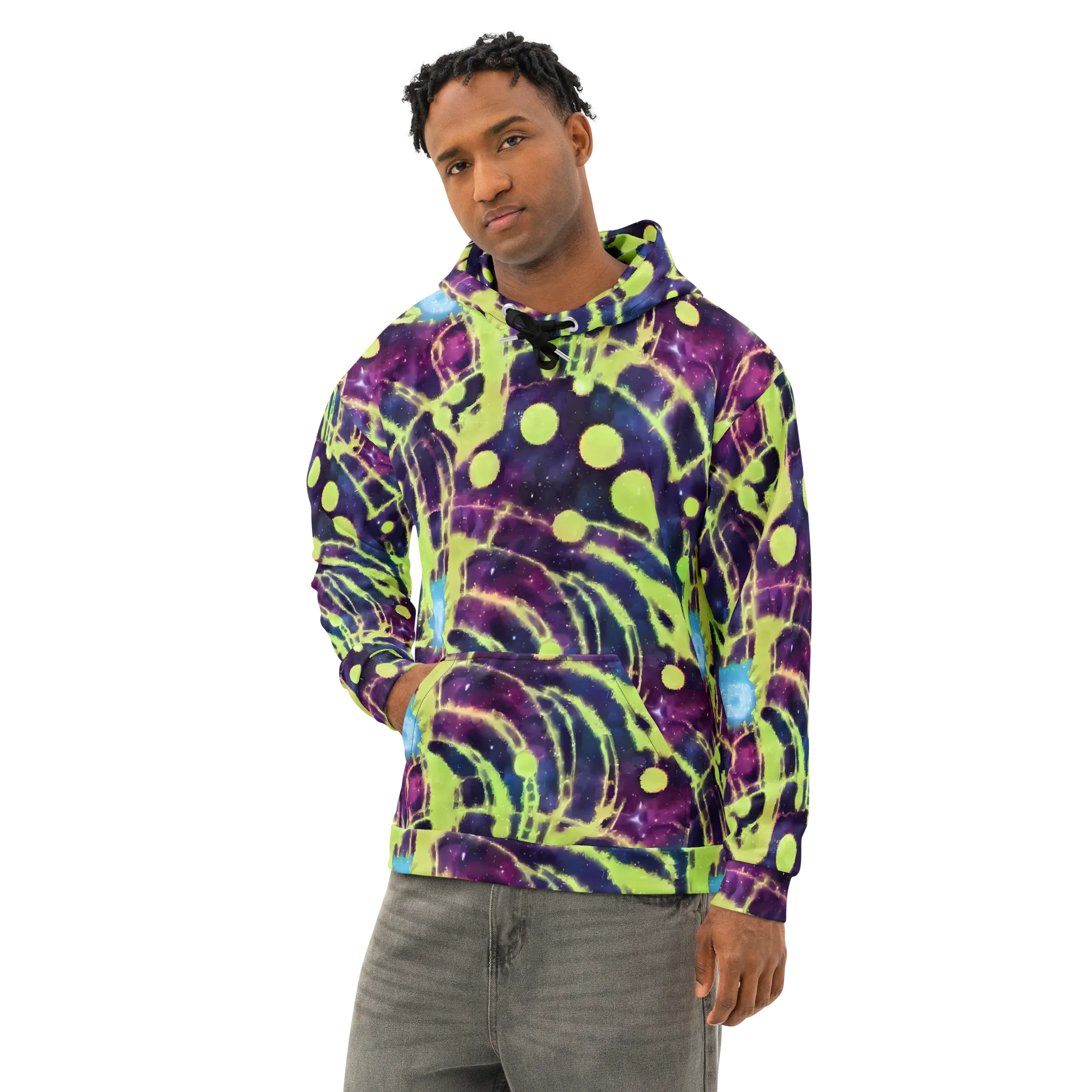 Douglas Dreams on Cotton Hoodie — Left Front