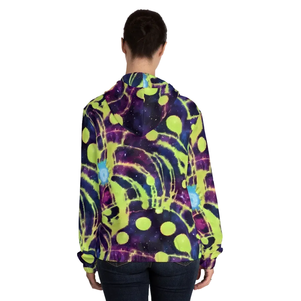 Douglas Dreams on Women's Full-Zip Hoodie — Back On Person