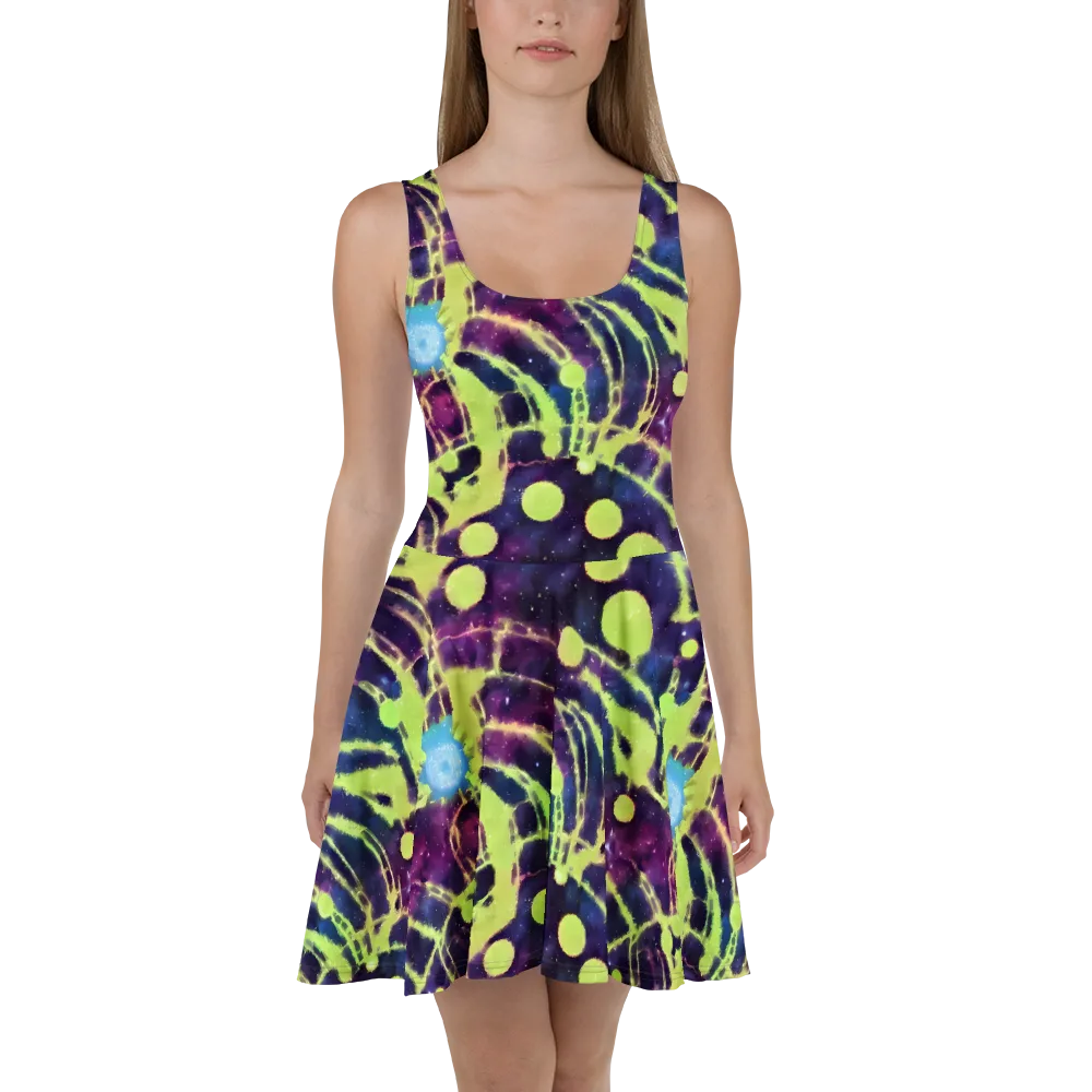 Douglas Dreams on Skater Dress — Front