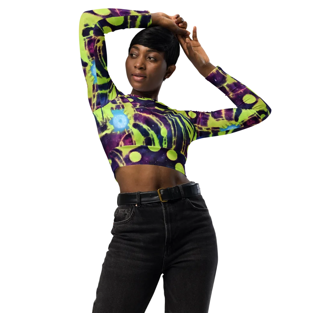 Douglas Dreams on Long Sleeve Crop Top — Front