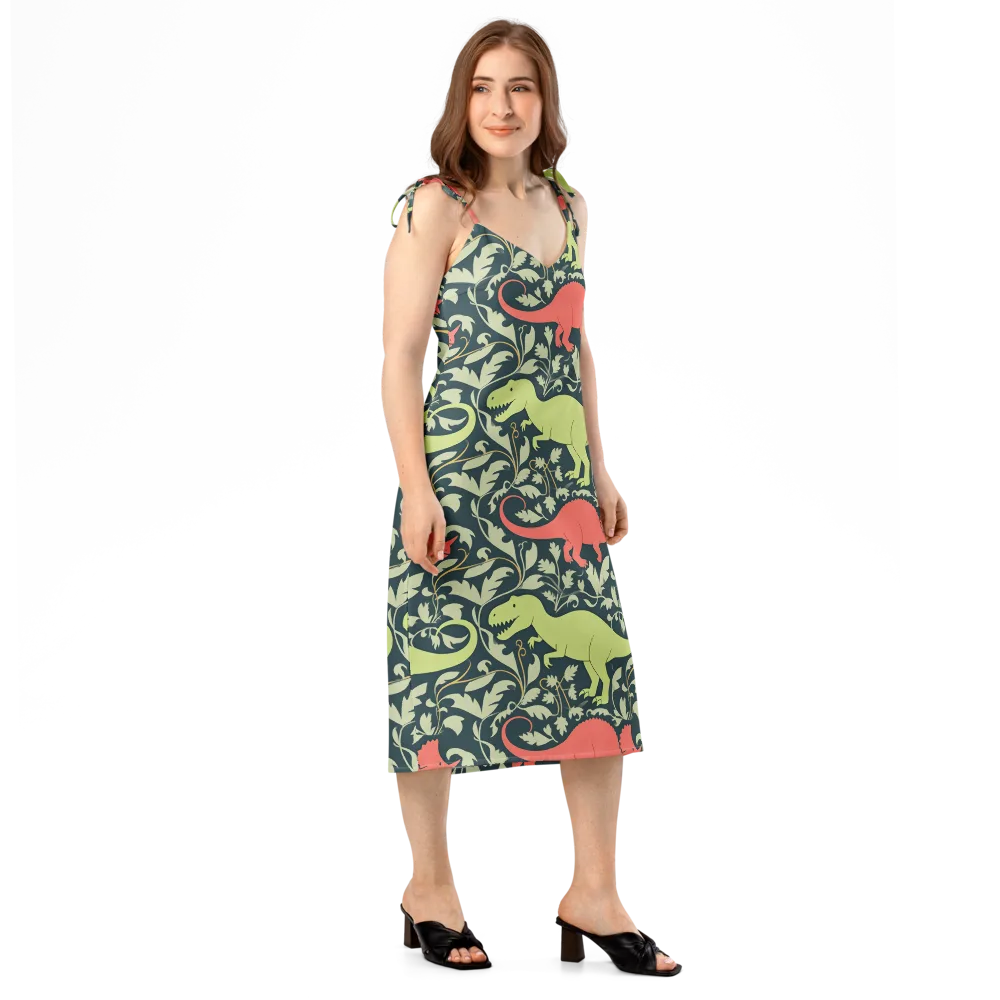 Jurassic Vine on Slip Dress — Right Front