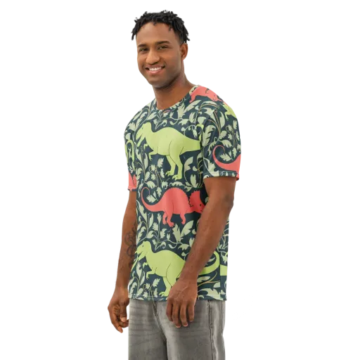Jurassic Vine on a Men's Cotton Crew Neck T-Shirt
