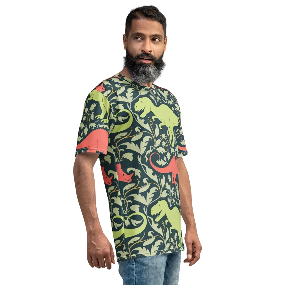 Jurassic Vine on Men's Crew Neck T-Shirt — Right