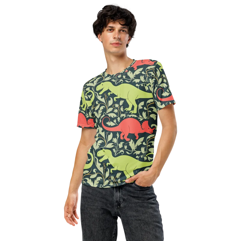 Jurassic Vine on Men's Crew Neck T-Shirt — Front