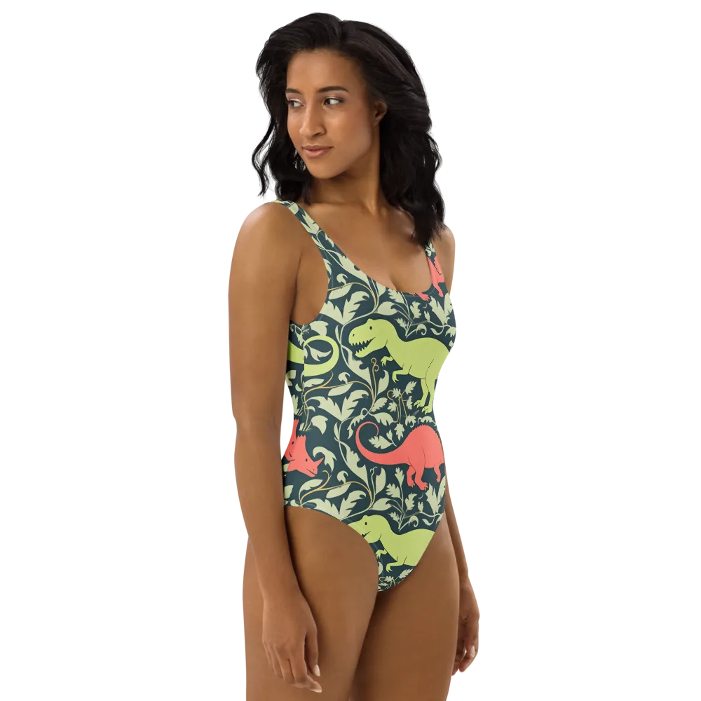 Jurassic Vine on One-Piece Swimsuit — Right