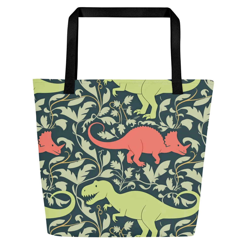 Jurassic Vine on Large Tote Bag W/ Pocket — Front