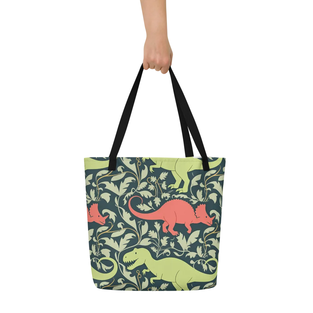 Jurassic Vine on Large Tote Bag W/ Pocket — Front