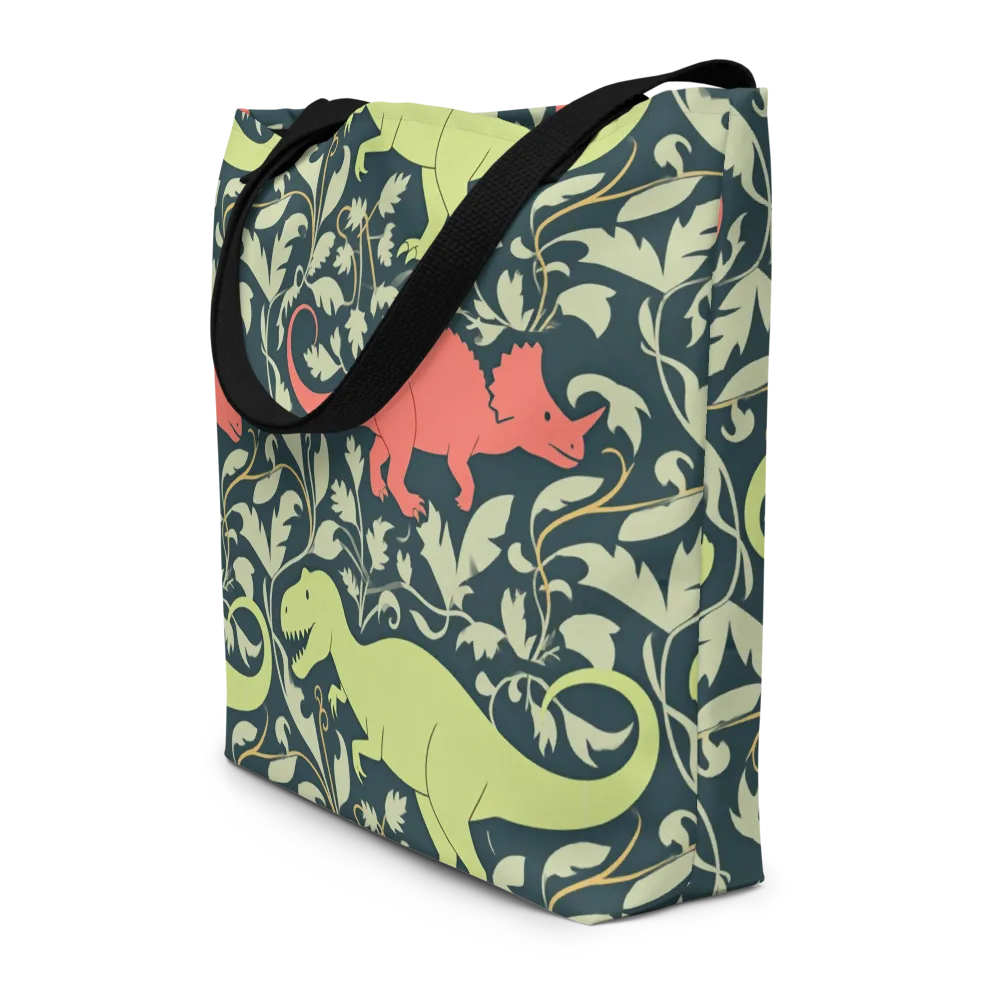 Jurassic Vine on Large Tote Bag W/ Pocket — Front
