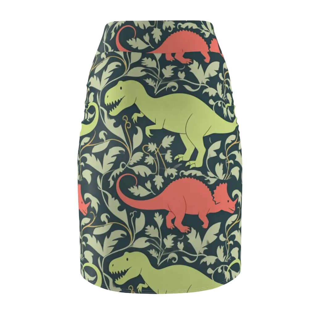 Jurassic Vine on Pencil Skirt — Back