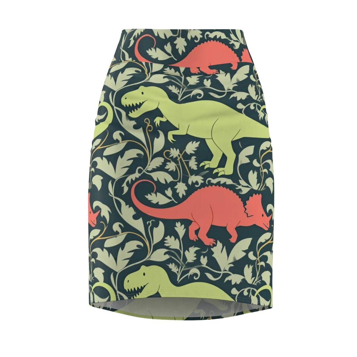 Jurassic Vine on Pencil Skirt — Front