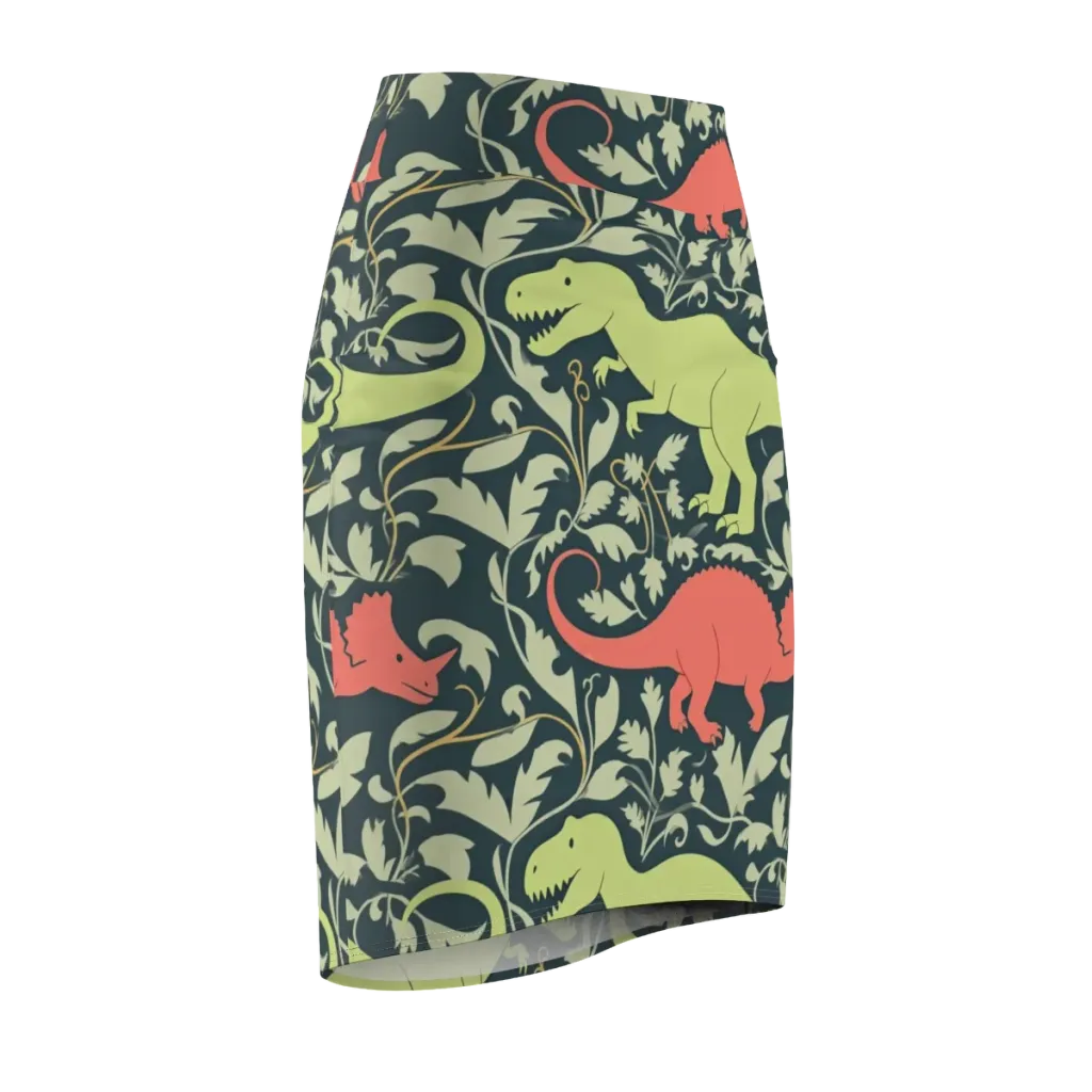 Jurassic Vine on Pencil Skirt — Front Side