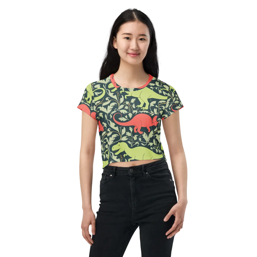 Jurassic Vine on Crop Tee — Front