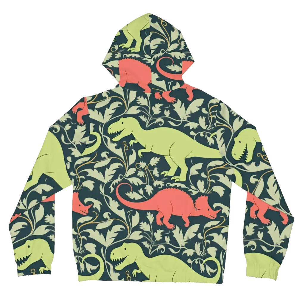 Jurassic Vine on Women's Full-Zip Hoodie — Back