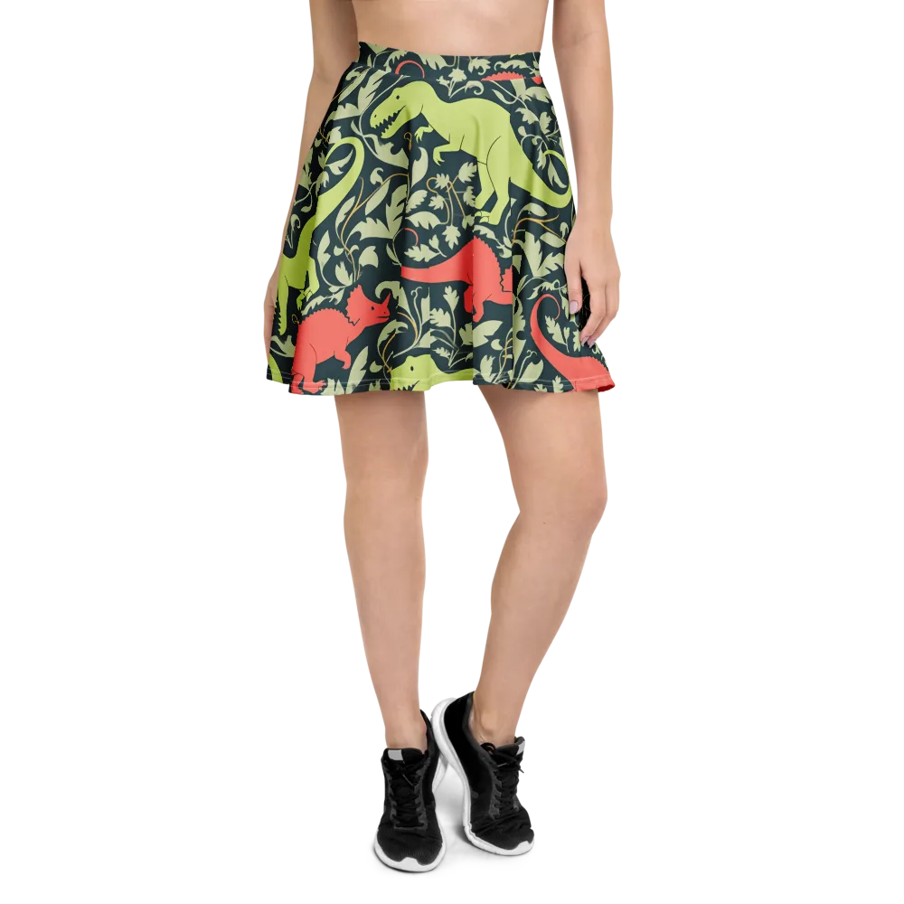Jurassic Vine on Skater Skirt — Front