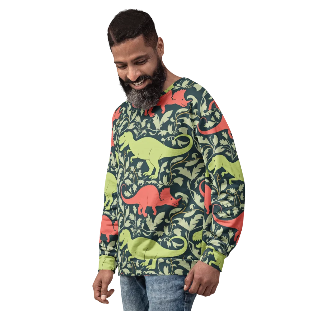 Jurassic Vine on Sweatshirt — Left Front