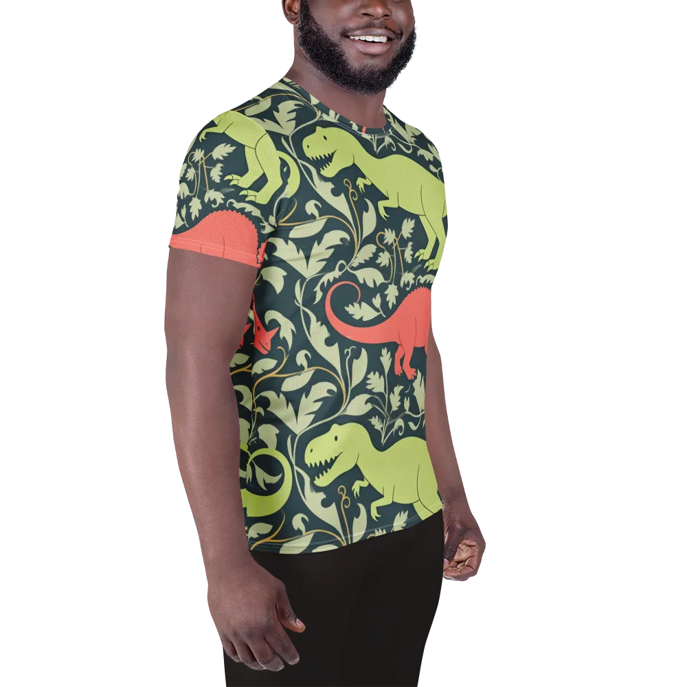 Jurassic Vine on Men's Athletic T-Shirt — Right