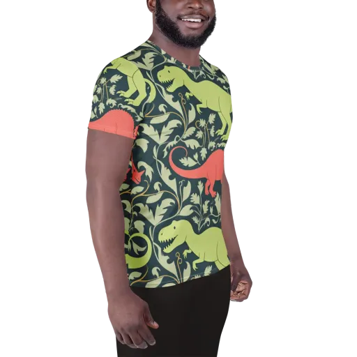 Jurassic Vine on a Men's Athletic T-Shirt