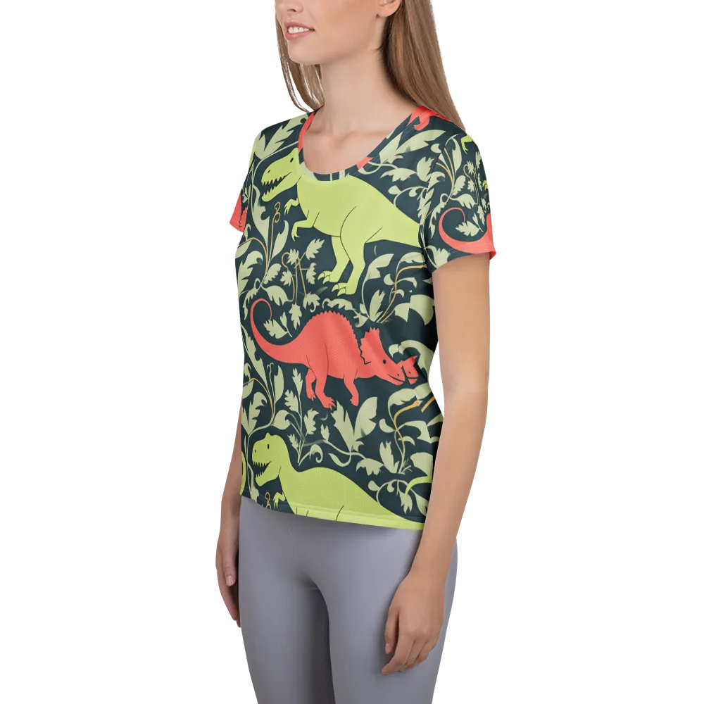 Jurassic Vine on Women's Athletic T-Shirt — Left