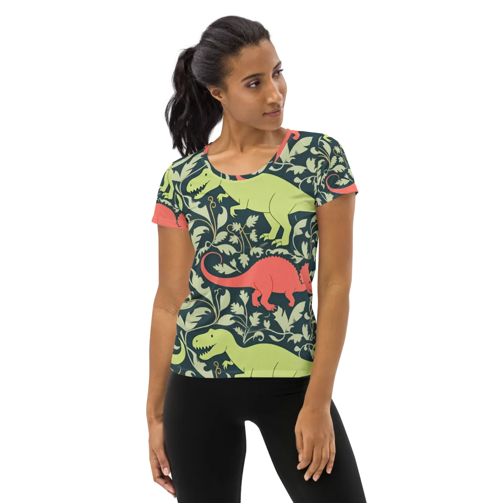 Jurassic Vine on Women's Athletic T-Shirt — Front