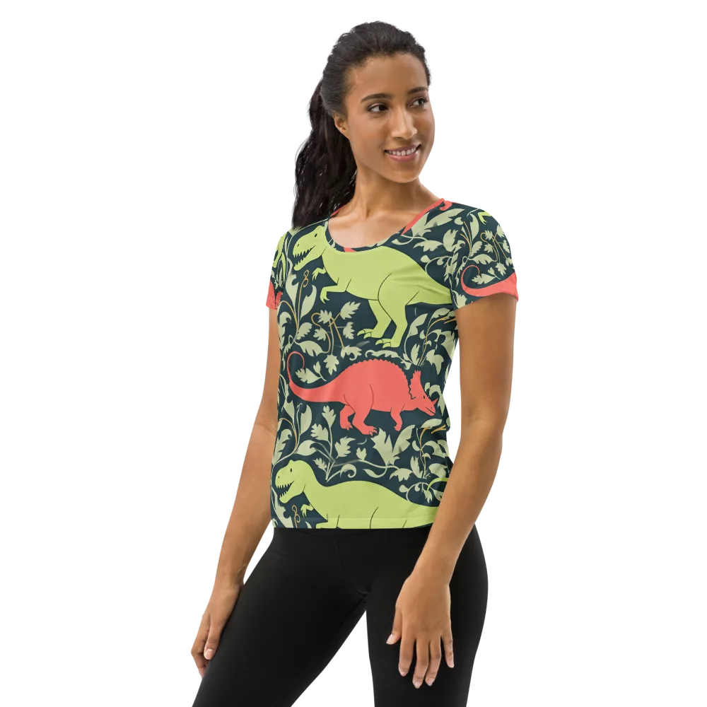 Jurassic Vine on Women's Athletic T-Shirt — Left