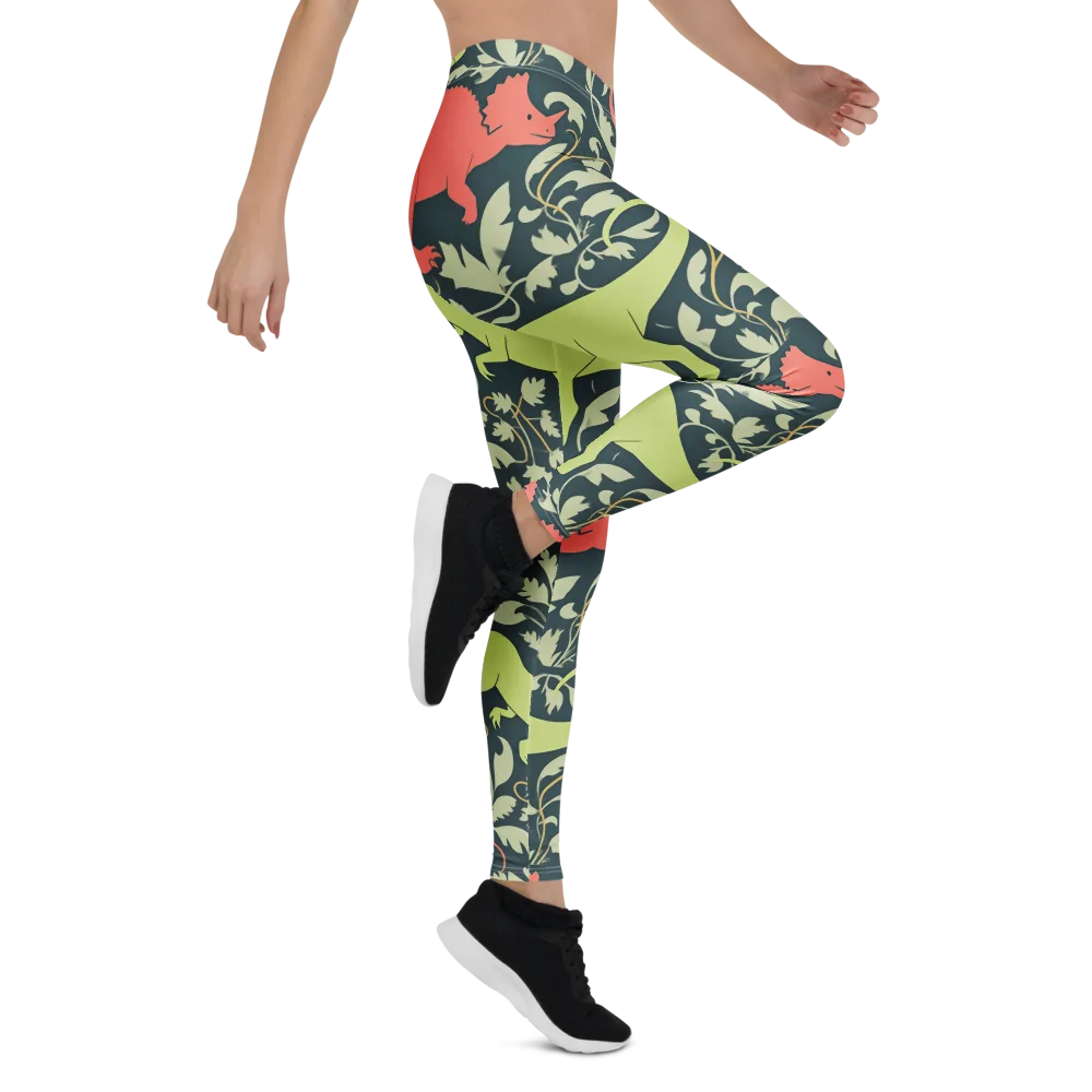 Jurassic Vine on Leggings — Right
